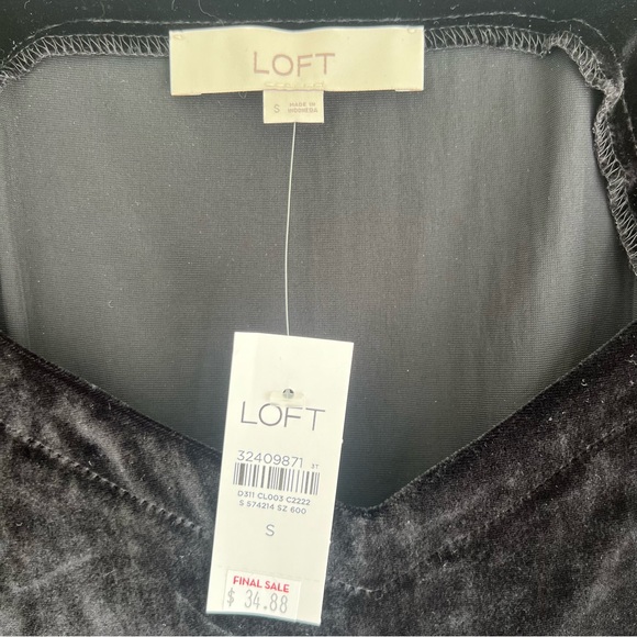 Loft black velvet shirt - Picture 4 of 4